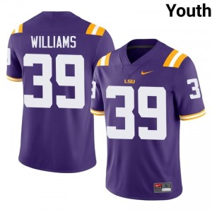 Lavonte Williams #39 Geaux Tigers Purple Youth Sewn Jersey | Essential University Football Edition 76xJF783