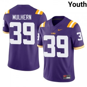 Mack Mulhern #39 LSU Tigers Purple Youth Mesh Jersey | Premium SEC Football Merchandise 78S37220