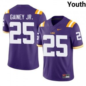 Rod Gainey Jr. #25 LSU Tigers Purple Youth Mesh Jersey | High-Quality SEC Football Merch 04x28f44