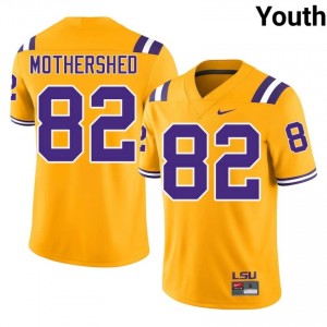 Roman Mothershed #82 Geaux Tigers Gold Youth Sewn Jersey | Rare University Football Merch 2X3c6357