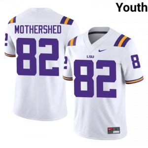 Roman Mothershed #82 LSU Tigers White Youth Mesh Jersey | Latest SEC Football Edition 2qvR6R72