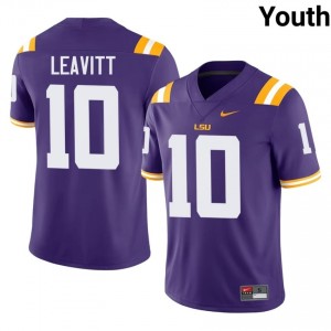 Sam Leavitt #10 LSU Purple Youth Stitch Jersey | Officially Licensed High School Football Wear 6sa56721