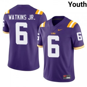 Winston Watkins Jr. #6 Geaux Tigers Purple Youth Sewn Jersey | Elite Thread University Football Uniform 2512EX50