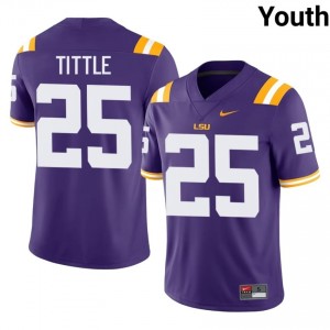 Y.A. Tittle #25 LSU Purple Youth Performance Jersey | Highly Sought?After High School Football Uniform gf526D36
